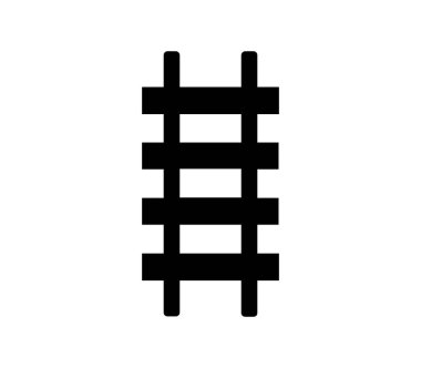 Merdiven simgesi beyaz arkaplanda vektör ile gösterilmiştir