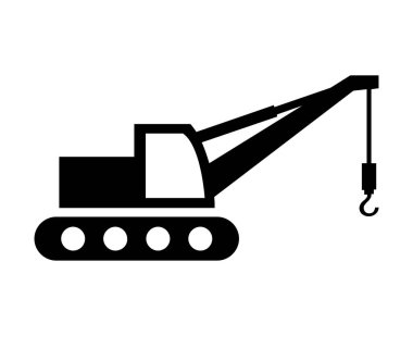 Vinç simgesi beyaz arkaplanda vektör ile gösterilmiştir