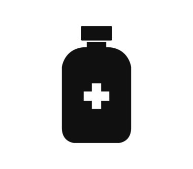 Beyaz arkaplanda şurup simgesi