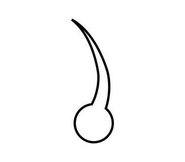 Saç ikonu. saç vektörü illüstrasyonu