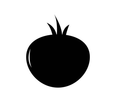 Beyaz arka plan üzerinde domates simgesi