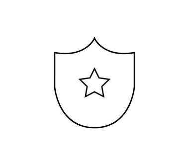 beyaz zemin üzerinde kalkan simgesi