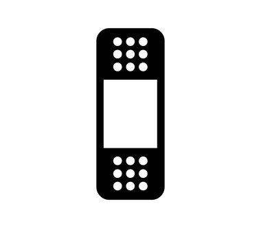 beyaz arkaplanda alçı simgesi, vektör illüstrasyonu