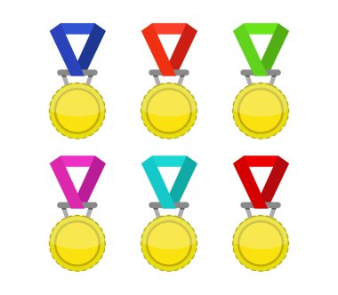 Beyaz arkaplanda madalya simgesi