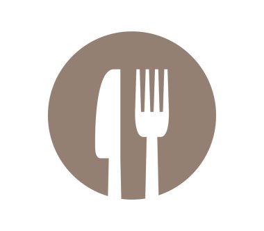 Çatal bıçak resimli düz simge