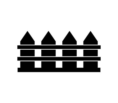 Beyaz arkaplanda çit simgesi