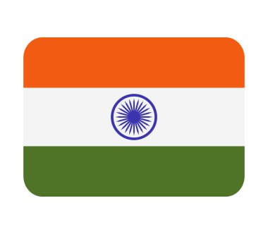 beyaz zemin üzerine Hindistan bayrağı