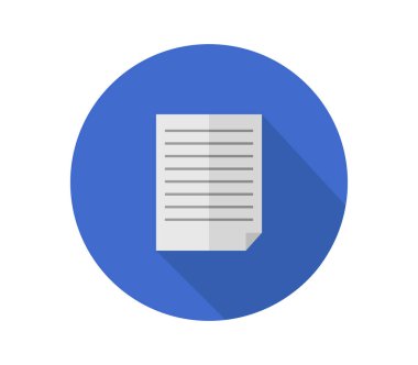 Uzun gölgeli düz daire simgesi