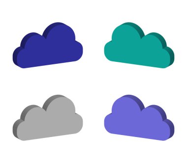 Beyaz arkaplanda bulut simgesi