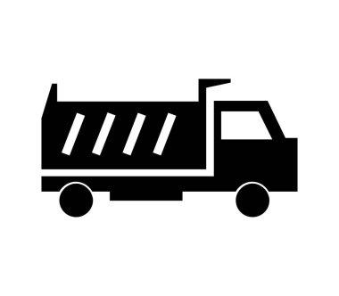 kamyon simgesi beyaz arkaplanda vektör ile gösterilmiştir