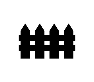 Beyaz arkaplanda vektör ile gösterilmiş çit simgesi