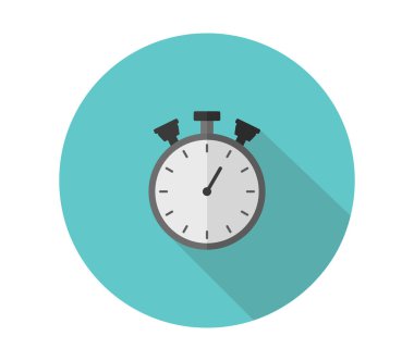 Beyaz arkaplanda kronometre simgesi