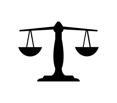 Beyaz arkaplanda vektör olarak gösterilen ağırlık ölçekli simge