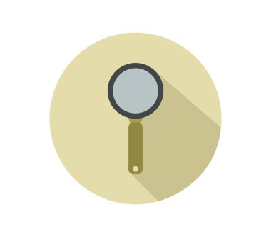 Beyaz arkaplanda büyütme cam simgesi