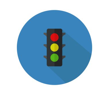 Beyaz arkaplanda trafik ışığı simgesi