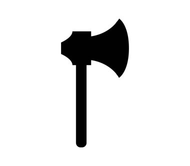 beyaz arkaplanda vektör olarak gösterilen ax simgesi