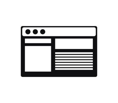 İniş sayfası kablo simgesi, vektör illüstrasyonu