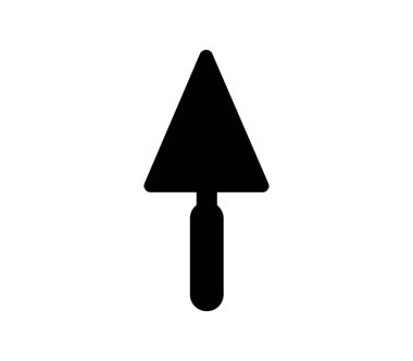 Beyaz arkaplanda vektör ile gösterilen mala simgesi