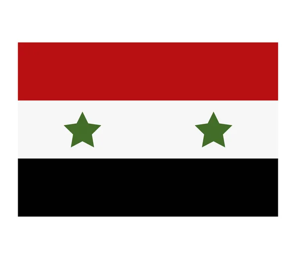 Syrien Flagge Auf Weißem Hintergrund — Stockvektor