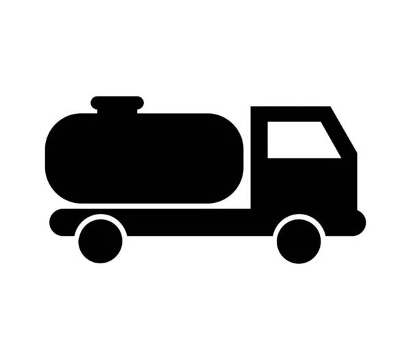 Іконка Вантажівки Цистерною Ілюстрована Векторі Білому Тлі — стоковий вектор