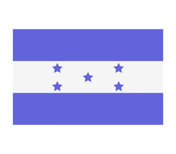 Honduras Vlag Witte Achtergrond — Stockvector