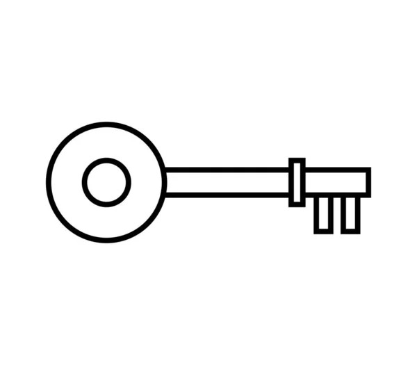 Schlüsselsymbol Auf Weißem Hintergrund — Stockvektor