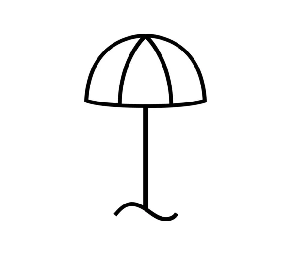 Sea Umbrella Icon Illustrated White Background — Stock vektor
