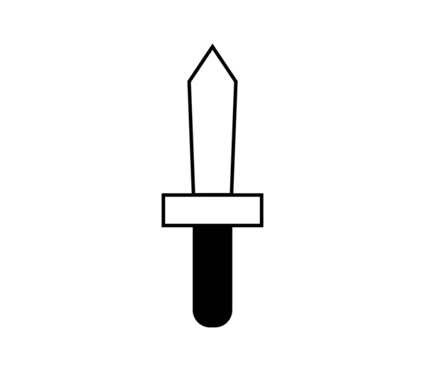 白い背景のナイフアイコン — ストックベクタ