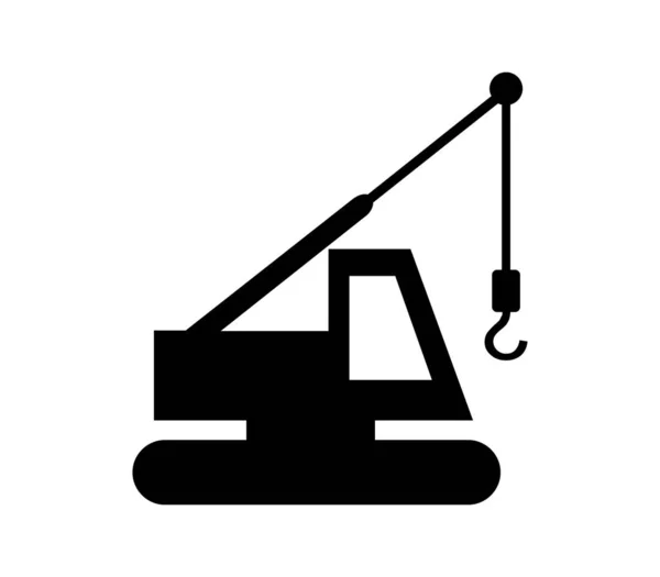 Crane Icon Illustrated Vector White Background — Stock vektor