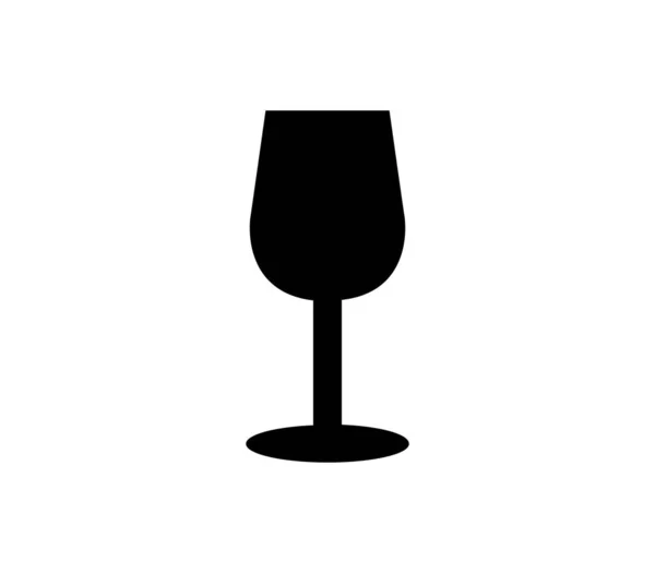 Wine Glass Icon Illustrated Vector White Background — Stock Vector