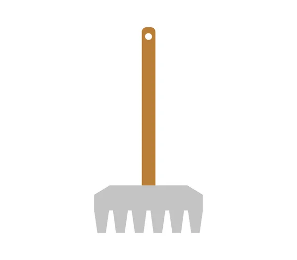 Rake Icon White Background — Stock Vector