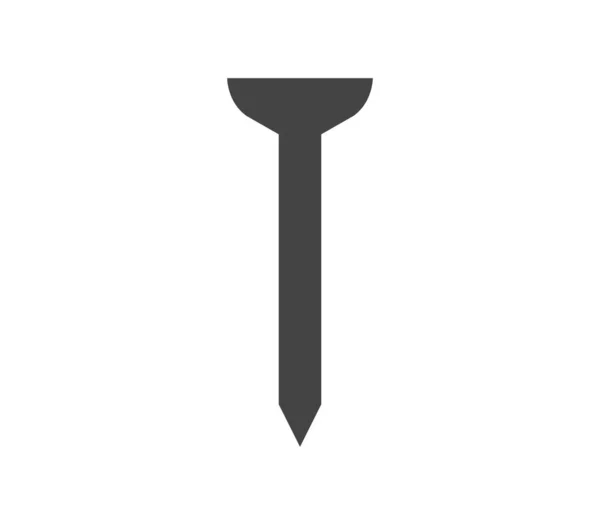 Иконка Ногтя Белом Фоне — стоковый вектор