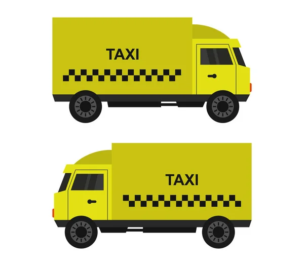 Φορτηγό Ταξί Λευκό Φόντο — Διανυσματικό Αρχείο