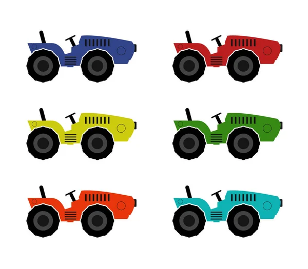 Tractor Illustration White Background — Stock Vector