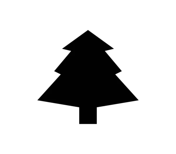Εικονίδιο Χριστουγεννιάτικο Δέντρο Απεικονίζεται Διάνυσμα Λευκό Φόντο — Διανυσματικό Αρχείο