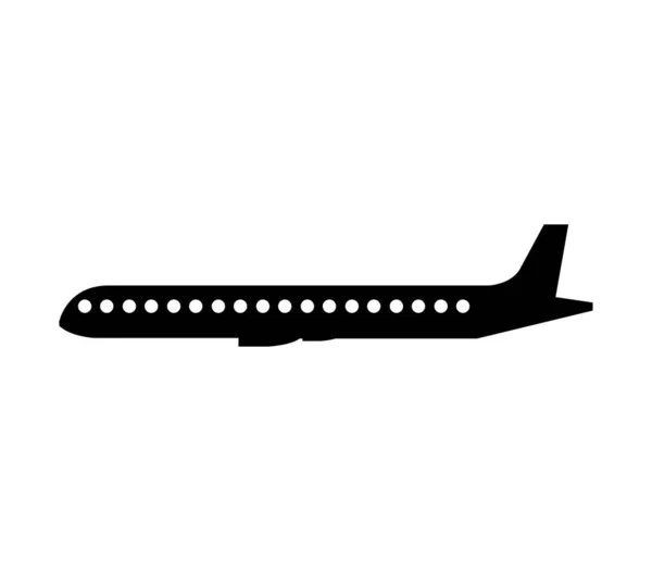 Plane Icon Illustrated Vector White Background — Stock Vector