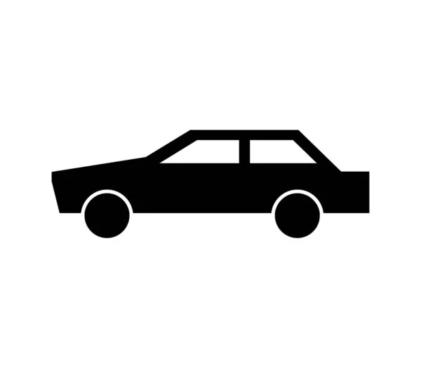 Car Icon Illustrated Vector White Background — Διανυσματικό Αρχείο