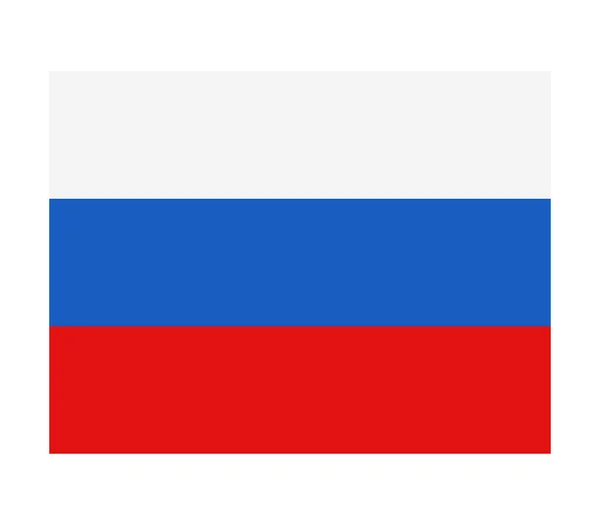 Russland Flagge Auf Weißem Hintergrund — Stockvektor