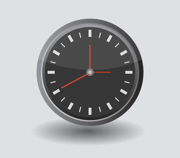 Clock Icon White Background — Stock Vector