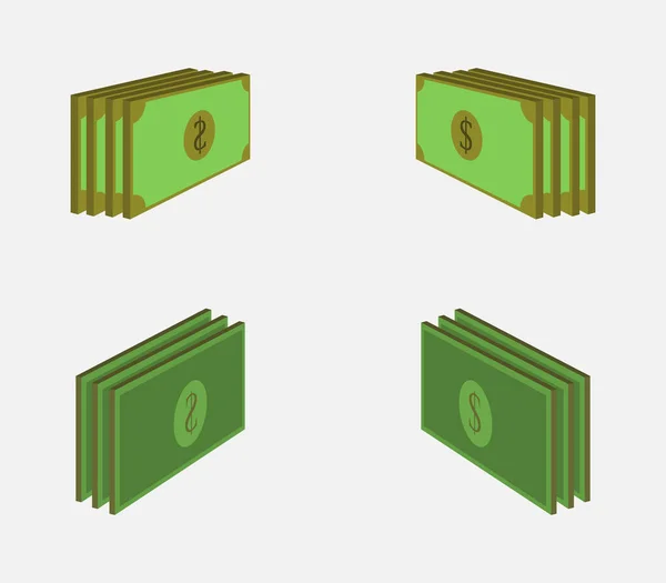 Money Icon White Background — Stock Vector