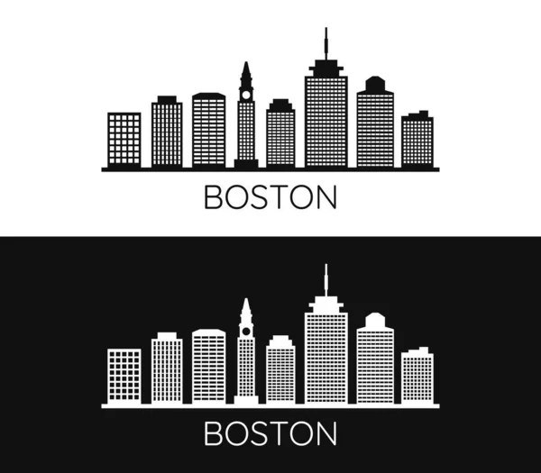 Ilustração Vetor Skyline Boston — Vetor de Stock
