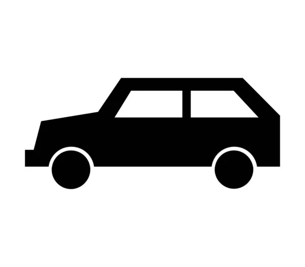 Car Icon Illustrated Vector White Background — Διανυσματικό Αρχείο