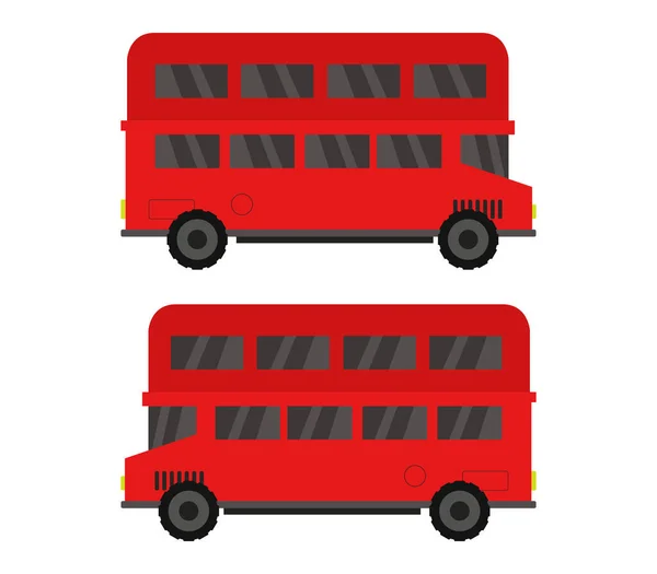 Bus Inglese Sfondo Bianco — Vettoriale Stock