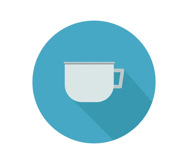 Koffiecup Pictogram Witte Achtergrond — Stockvector