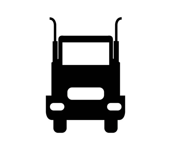 Truck Pictogram Geïllustreerd Vector Witte Achtergrond — Stockvector