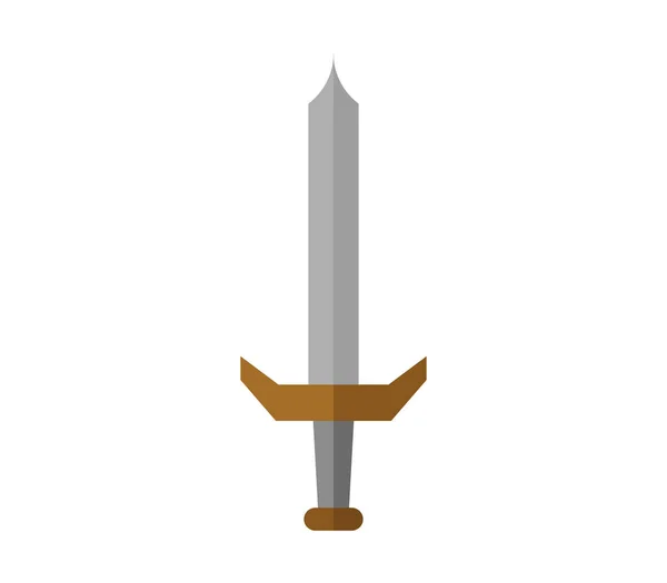 Ícone Espada Fundo Branco — Vetor de Stock