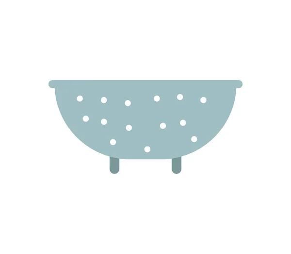 Schüssel Für Pasta Symbol Auf Weißem Hintergrund — Stockvektor