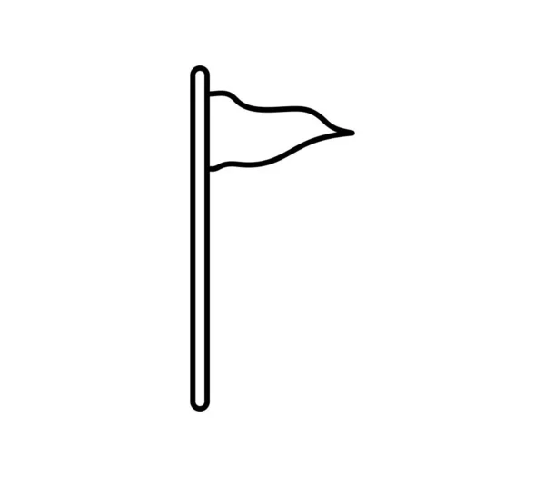 Vlag Pictogram Witte Achtergrond — Stockvector