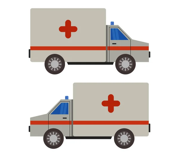 Ambulanze Icona Piatta Illustrazione Vettoriale — Vettoriale Stock