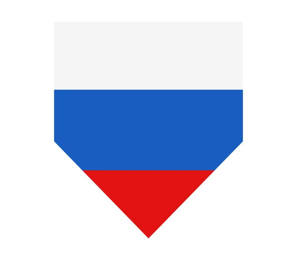 Russland Flagge Auf Weißem Hintergrund — Stockvektor